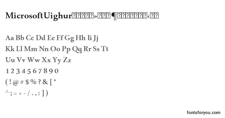 MicrosoftUighurРџРѕР»СѓР¶РёСЂРЅС‹Р№ Font – alphabet, numbers, special characters