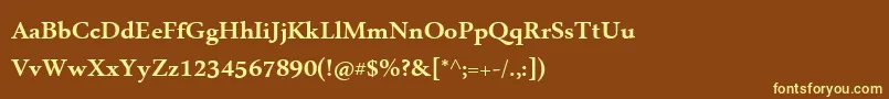 MicrosoftUighurРџРѕР»СѓР¶РёСЂРЅС‹Р№ Font – Yellow Fonts on Brown Background