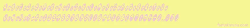 ovalium starmind Font – Pink Fonts on Yellow Background