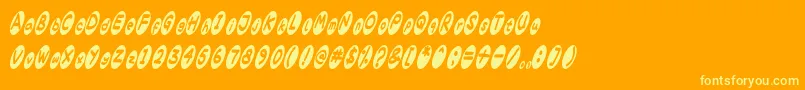 ovalium starmind Font – Yellow Fonts on Orange Background