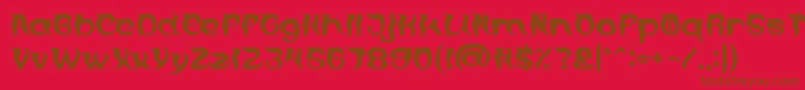 OVER THE MOUNTAIN Bold Font – Brown Fonts on Red Background