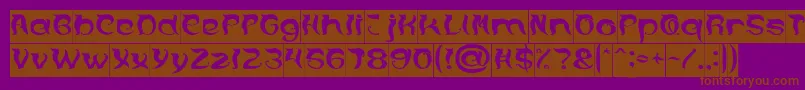 OVER THE MOUNTAIN Inverse Font – Brown Fonts on Purple Background