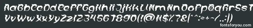 OVER THE MOUNTAIN Italic-fontti – valkoiset fontit