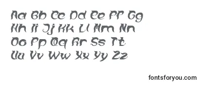 Schriftart OVER THE MOUNTAIN Italic