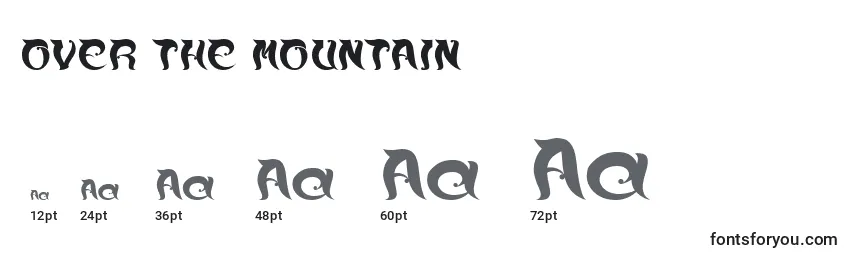OVER THE MOUNTAIN Font Sizes