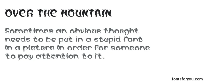 Review of the OVER THE MOUNTAIN Font