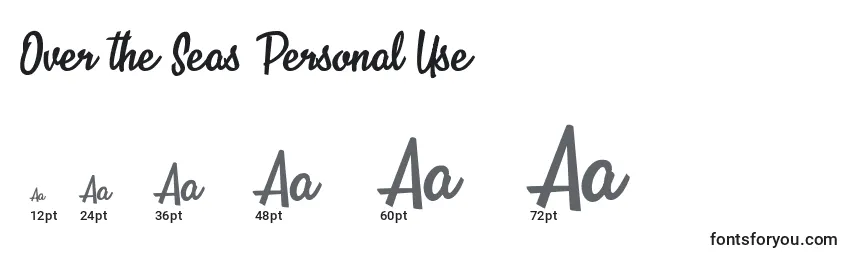 Over the Seas Personal Use Font Sizes