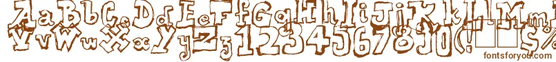 Шрифт Over – коричневые шрифты на белом фоне