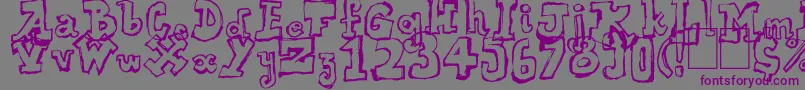 Over-fontti – violetit fontit harmaalla taustalla