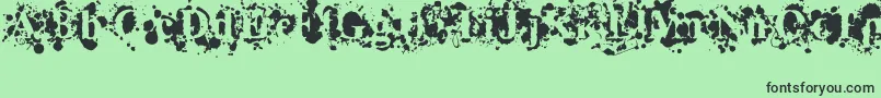 Overflowing-fontti – mustat fontit vihreällä taustalla