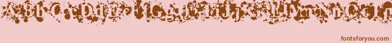 Overflowing Font – Brown Fonts on Pink Background
