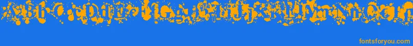 Overflowing-fontti – oranssit fontit sinisellä taustalla