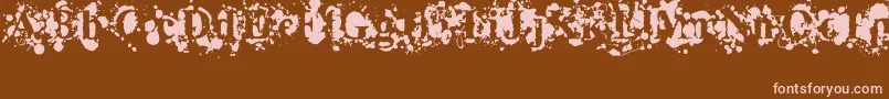 フォントOverflowing – 茶色の背景にピンクのフォント