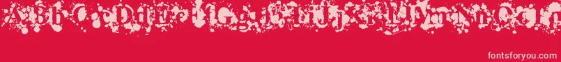 Overflowing-fontti – vaaleanpunaiset fontit punaisella taustalla