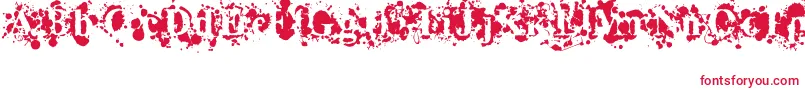 Overflowing Font – Red Fonts on White Background