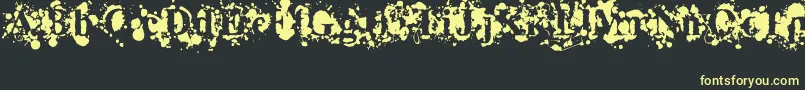 Overflowing Font – Yellow Fonts on Black Background