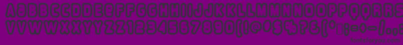 overload burn Font – Black Fonts on Purple Background