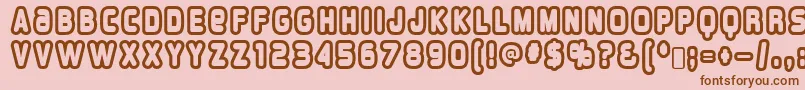 overload burn Font – Brown Fonts on Pink Background