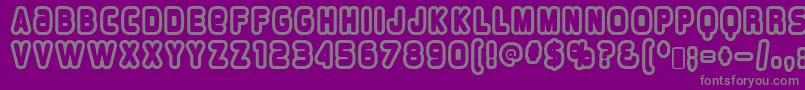 overload burn Font – Gray Fonts on Purple Background