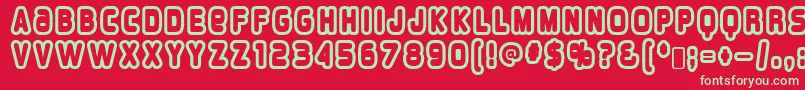 overload burn Font – Green Fonts on Red Background