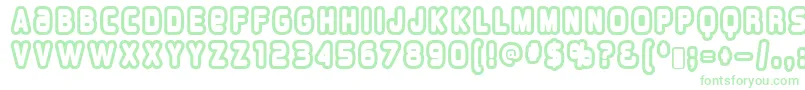 overload burn Font – Green Fonts on White Background