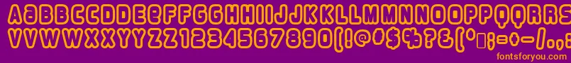 overload burn Font – Orange Fonts on Purple Background