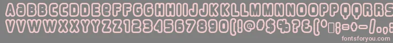overload burn Font – Pink Fonts on Gray Background