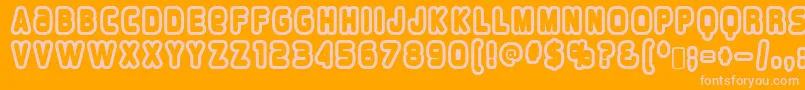 overload burn Font – Pink Fonts on Orange Background