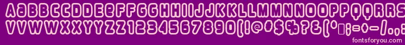 overload burn Font – Pink Fonts on Purple Background