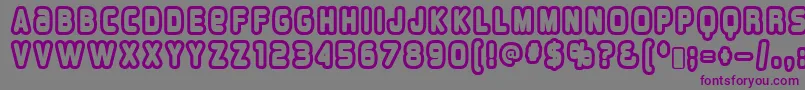 overload burn Font – Purple Fonts on Gray Background