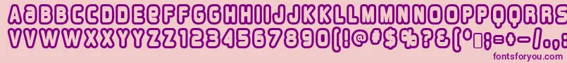 overload burn Font – Purple Fonts on Pink Background