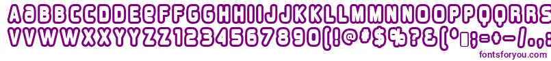 overload burn Font – Purple Fonts on White Background