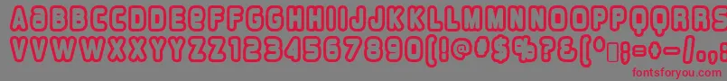 overload burn Font – Red Fonts on Gray Background
