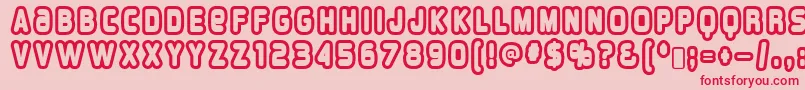 overload burn Font – Red Fonts on Pink Background