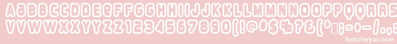 overload burn Font – White Fonts on Pink Background