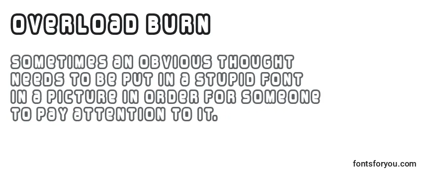 Schriftart Overload burn