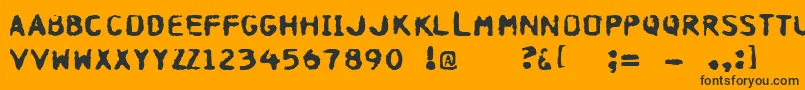 Hospital Font – Black Fonts on Orange Background