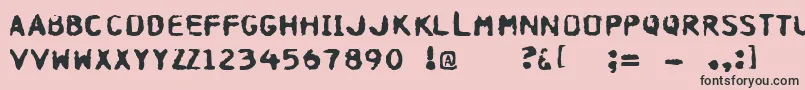 Hospital Font – Black Fonts on Pink Background