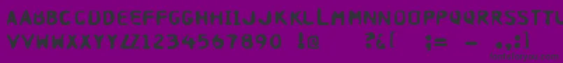 Hospital Font – Black Fonts on Purple Background