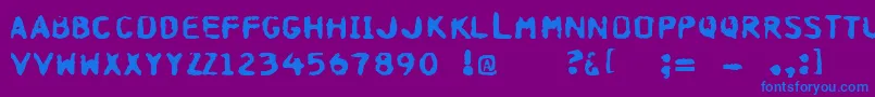 Hospital Font – Blue Fonts on Purple Background
