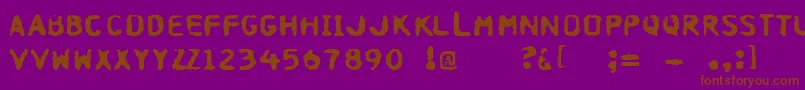 Hospital Font – Brown Fonts on Purple Background