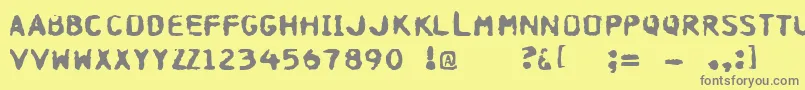 Hospital Font – Gray Fonts on Yellow Background