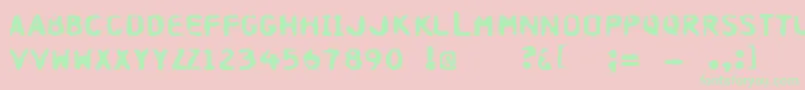 Hospital Font – Green Fonts on Pink Background