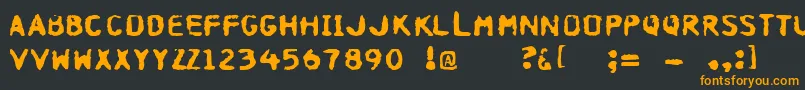 Hospital Font – Orange Fonts on Black Background