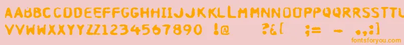 Hospital Font – Orange Fonts on Pink Background