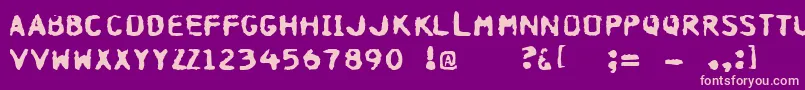 Hospital Font – Pink Fonts on Purple Background