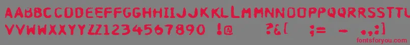 Hospital Font – Red Fonts on Gray Background