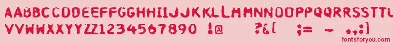 Hospital Font – Red Fonts on Pink Background