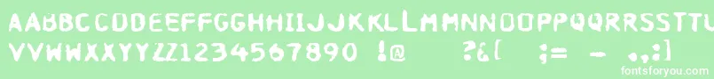 Hospital Font – White Fonts on Green Background