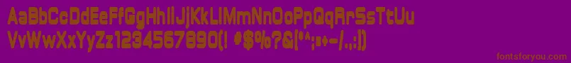 overload Font – Brown Fonts on Purple Background